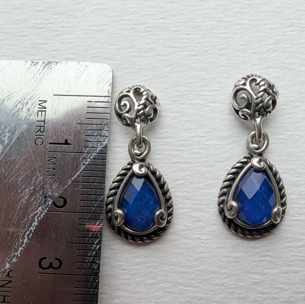 Novica Lapis Lazuli and Sterling Silver Earrings - Picture 4 of 6